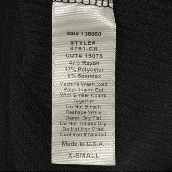 Project Social T Black Bell Sleeve Sweater XS Oversized Lettuce Trim Whimsigoth - Picture 7 of 9